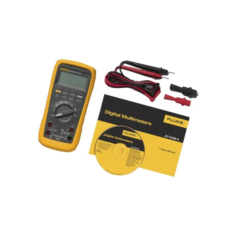 Fluke Handheld Digital Multimeter True RMS 1kV, 10A Max, 20kHz, 800h Battery Life Fluke 27-II