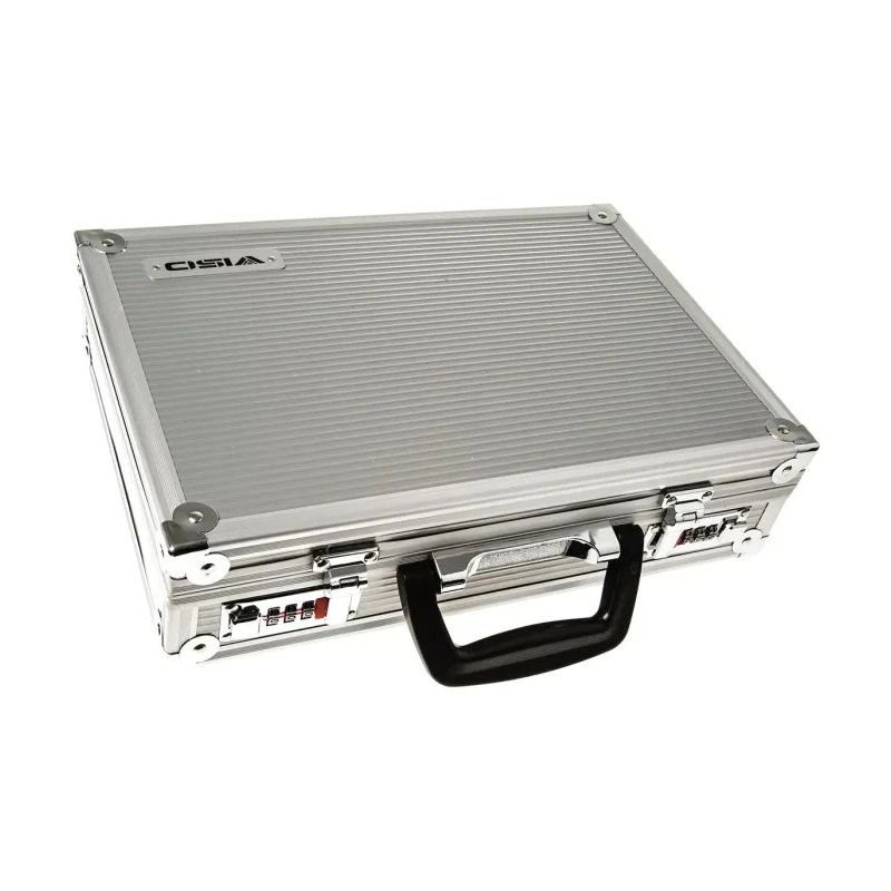 Viso Aluminium Metal Transit Case, Silver Finish, Lockable, 328 mm x 228 mm x 82 mm STC 901P