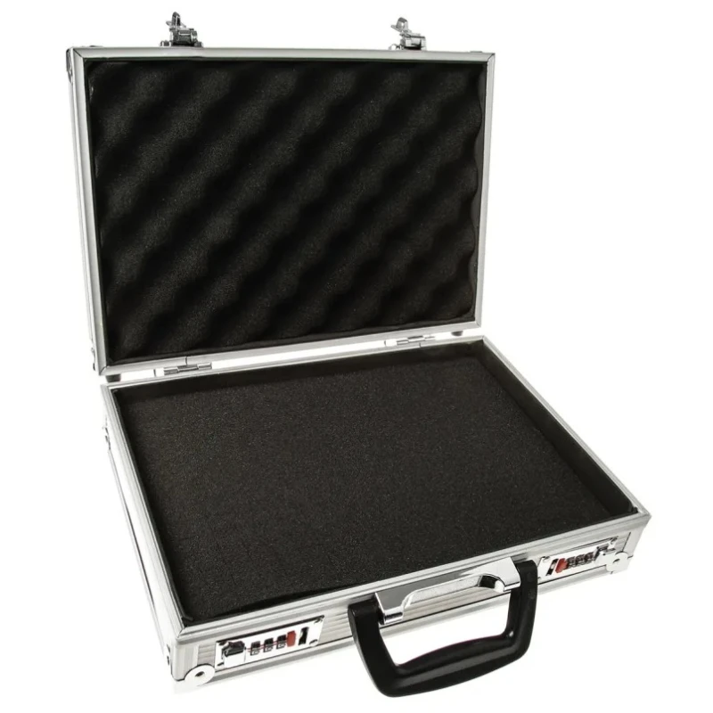 Viso Aluminium Metal Transit Case, Silver Finish, Lockable, 328 mm x 228 mm x 82 mm STC 901P
