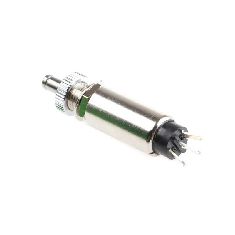 EOZ DJET Series Momentary Push Button Switch, Panel Mount, 6.35 mm Cutout, SPDT, Silver Actuator 07.17801.21