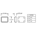 MERCURY 24.576MHz Clock Oscillator ±50 ppm HCMOS 4-Pin SMD 3H32ET-24.576
