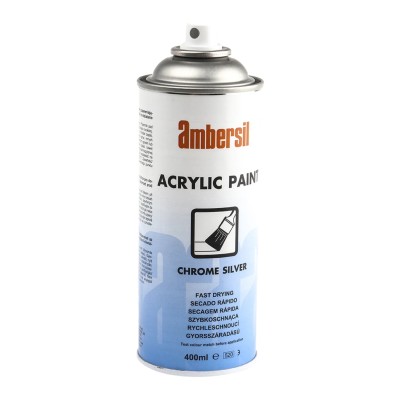 Ambersil 400 ml Acrylic-Based Silver Gloss Spray Paint 31653-AI