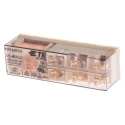 TE Connectivity Force Guided Relay PCB Mount 6-Pole 6PDT Gold Plated Contacts 24V DC Coil SR6A6K24