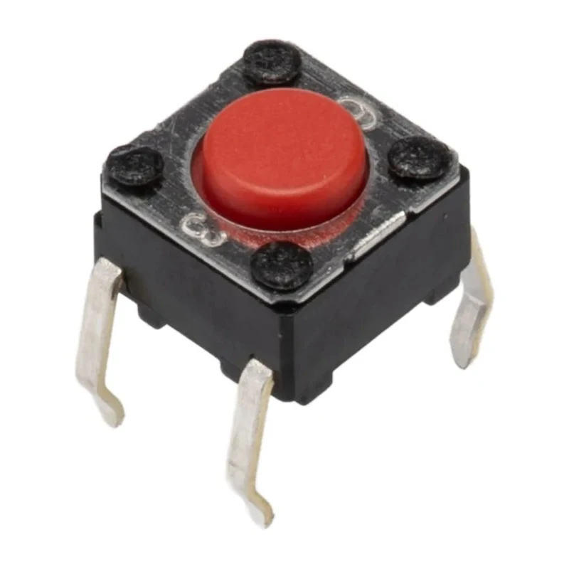 Omron Tactile Switch Plunger 0.9 mm SPST 50mA 24 V dc Through Hole B3F-1006