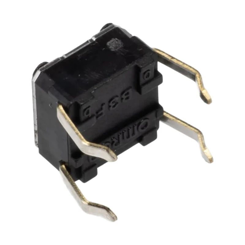 Omron Tactile Switch Plunger 0.9 mm SPST 50mA 24 V dc Through Hole B3F-1006