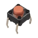 TE Connectivity Aratas IP00 Pink Tactile Switch Plunger 0.9 mm SPST 50mA 24 V dc Through Hole B3F-1025