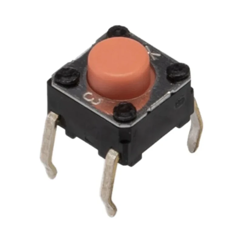 TE Connectivity Aratas IP00 Pink Tactile Switch Plunger 0.9 mm SPST 50mA 24 V dc Through Hole B3F-1025