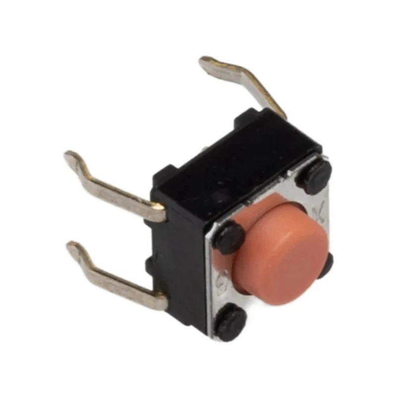 TE Connectivity Aratas IP00 Pink Tactile Switch Plunger 0.9 mm SPST 50mA 24 V dc Through Hole B3F-1025