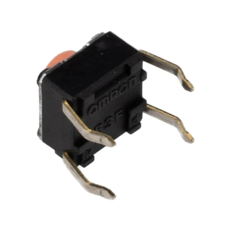 TE Connectivity Aratas IP00 Pink Tactile Switch Plunger 0.9 mm SPST 50mA 24 V dc Through Hole B3F-1025