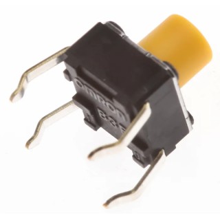 Omron Tactile Switch Plunger 3.6 mm SPST 50mA 24 V dc Through Hole B3F-1062