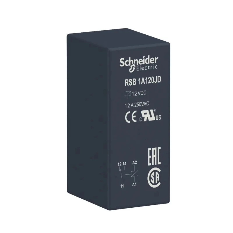 Schneider Electric Harmony Relay RSB Series Interface Relay Module 12V DC 12A RSB1A120JD