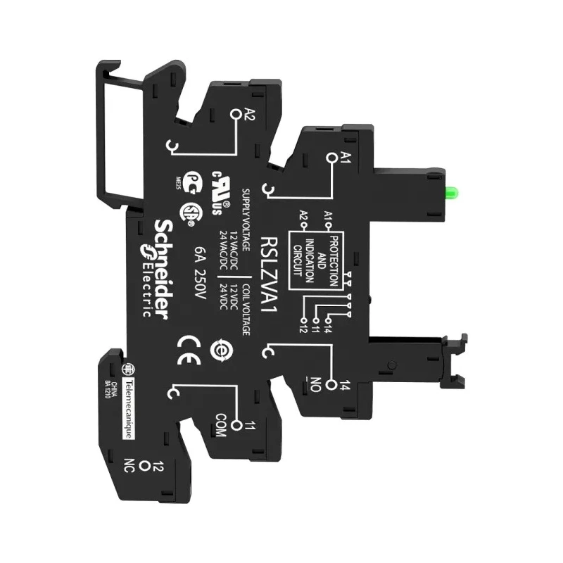 Schneider Electric Harmony Relay RSL Series Relay Socket Plug-in 24V DC Coil SPDT 6A RSLZVA1