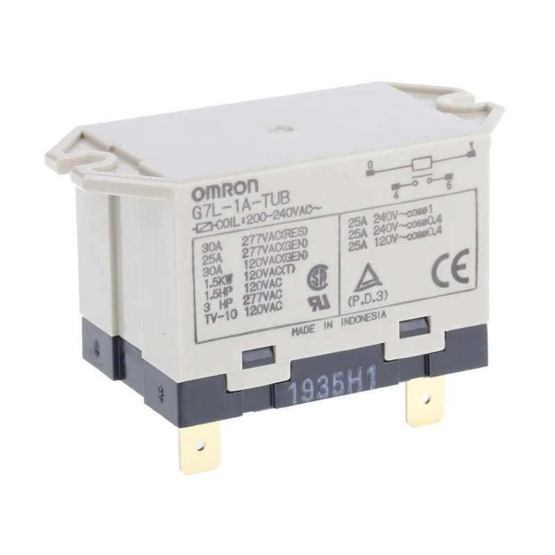 Omron Power Relay 240V DC Coil 1A Switching Current SPST PCB Mount G7L-1A-TUB 200/240AC