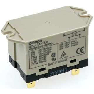Omron Panel Mount Power Relay 12V AC Coil 30A Switching Current SPST G7L-1A-TUB AC12