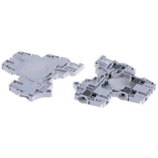 Entrelec SNK Series Double Level Terminal Block Grey, 4mm², 2-Level, Screw Clamp, 800V AC, 29A 1SNK505210R0000