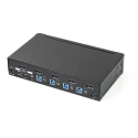 StarTech.com 4 Port 1 Display USB DisplayPort KVM Switch 3.5 mm Stereo Audio 3840 x 2160 Pixel Maximum Resolution SV431DPU3A2