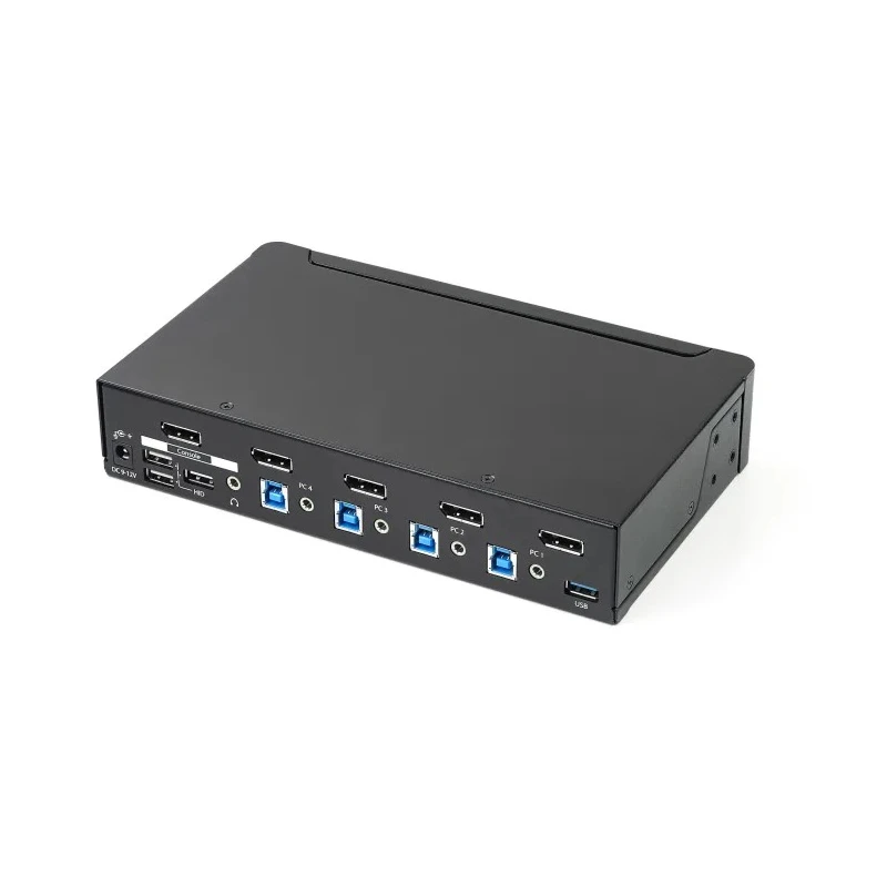 StarTech.com 4 Port 1 Display USB DisplayPort KVM Switch 3.5 mm Stereo Audio 3840 x 2160 Pixel Maximum Resolution SV431DPU3A2