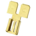 RS PRO Uninsulated Male/Female Push-in Spade Connector, 6.35 x 0.8 mm Tab, Brass Contact, Tin Plating, Straight 178-7278