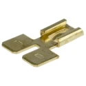 RS PRO Uninsulated Male/Female Push-in Spade Connector, 6.35 x 0.8 mm Tab, Brass Contact, Tin Plating, Straight 178-7278
