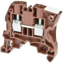 Entrelec ZS6 Series Feed Through Terminal Block Brown, 6mm² Cable CSA, 2-Level, Screw Termination, 41A 1SNK506064R0000