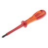 CK Insulated Screwdriver with PZ1 Tip, 75 mm Blade Length, Bi-Material Handle, Molybdenum Steel and Chrome Vanadium T49145-1