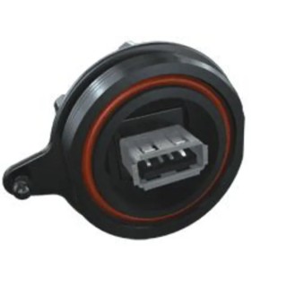Samtec Straight Panel Female 1 Port USB Type B to A IP68 USB Connector USB 2.0 SCRU-02