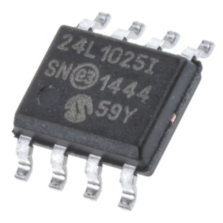 Microchip 1 MB Serial EEPROM, 900 ns 8-Pin SOIC Serial-2 Wire 24LC1025-I/SN