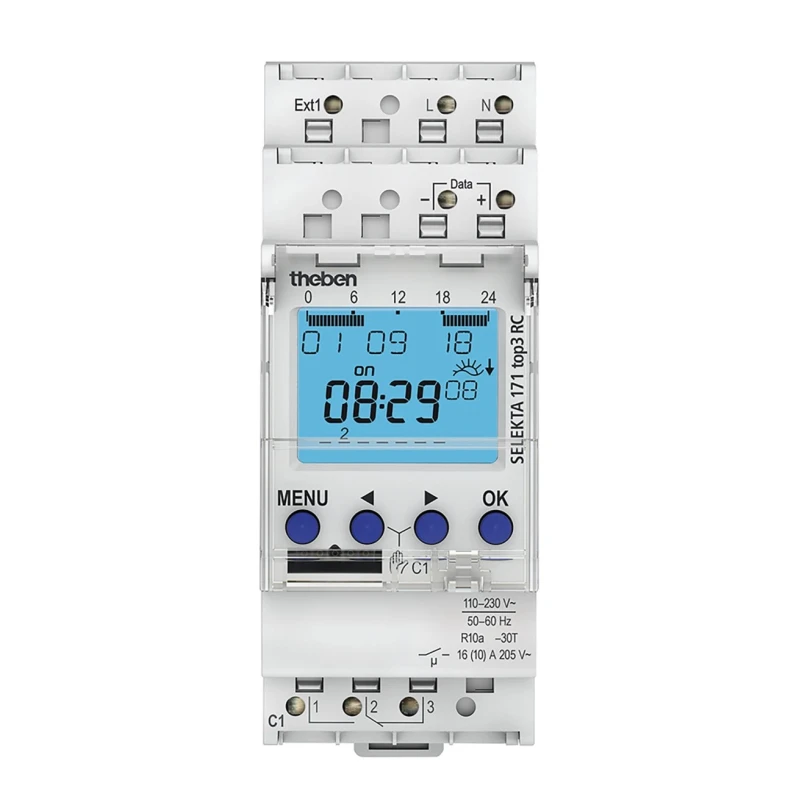 Theben Digital SELEKTA 171 Top3 DIN Rail Time Switch 230V ac Top3