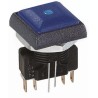 APEM IR Series Illuminated Momentary Push Button Switch, Panel Mount, 14.8 mm Cutout, DPDT, Blue LED, IP67, 48 V IRC8Z2B2LOB