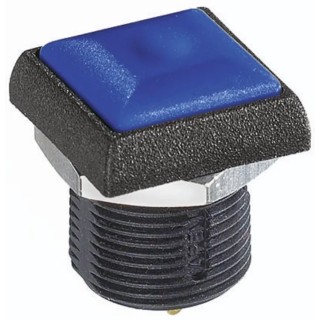 APEM IR Series Momentary Panel Mount Push Button Switch, Blue Actuator, 14.8 mm Cutout, SPST, IP67, 48 V dc IRC3S412