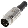 Deltron 3 Pole Straight Standard DIN Plug 2A 34V AC Zinc Alloy Housing 611-0300