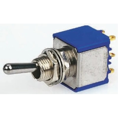 APEM Toggle Switch Panel Mount On-On 3PDT Solder Lug Terminal 24V dc 250V ac 5656ADBGK2V