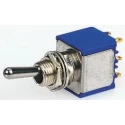 APEM Toggle Switch Panel Mount On-Off-On 6.5 mm Cutout Nickel Plated Brass Actuator 5639ADBGK