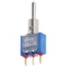 APEM Toggle Switch PCB Mount On-Off-On SPST 24 V DC 250 V AC Nickel Plated Brass Actuator 5238CDB
