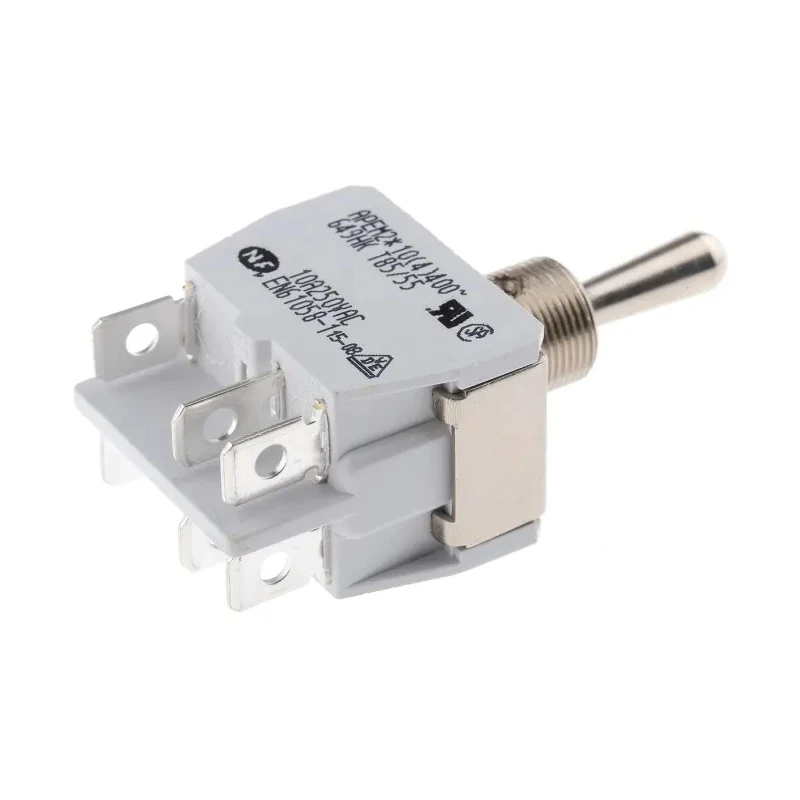 APEM Toggle Switch Panel Mount On-Off-On DPST Solder Lug Terminal 24 V dc, 250 V ac 649H/2K