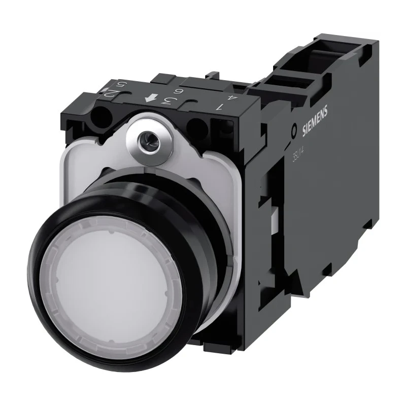 Siemens Sirius ACT 3SU11 Series Illuminated Push Button Switch, Momentary, Panel Mount, 22 mm Cutout 3SU1102-0AB60-1FA0
