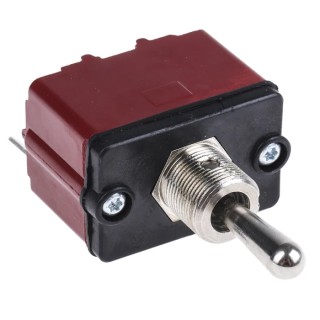 APEM Toggle Switch Panel Mount On-Off-On SPST Tab Terminal 24 V dc 28 V ac 3637NF/2
