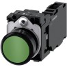 Siemens SIRIUS ACT 3SU11 Series Push Button Switch Momentary Panel Mount 22 mm Cutout SPDT 10A 500V DC/AC 3SU1100-0AB40-1FA0