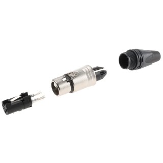 Neutrik Cable XLR Connector Straight 50V 3 Way Female Silver Plating NC3FXX-HA
