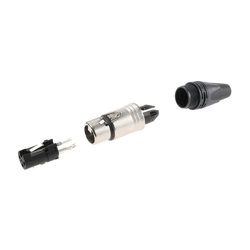 Neutrik Cable XLR Connector Straight 50V 3 Way Female Silver Plating NC3FXX-HA