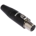 Re-An Products Cable XLR Connector Straight Female 4 Way Gold Plating RT4FC-B