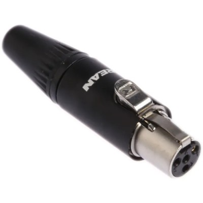 Re-An Products Cable XLR Connector Straight Female 4 Way Gold Plating RT4FC-B