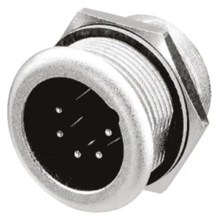 Neutrik Heavy Duty Panel XLR Connector Straight Male 5 Contacts 50V Gold over Nickel Plating NC5MPR-HD