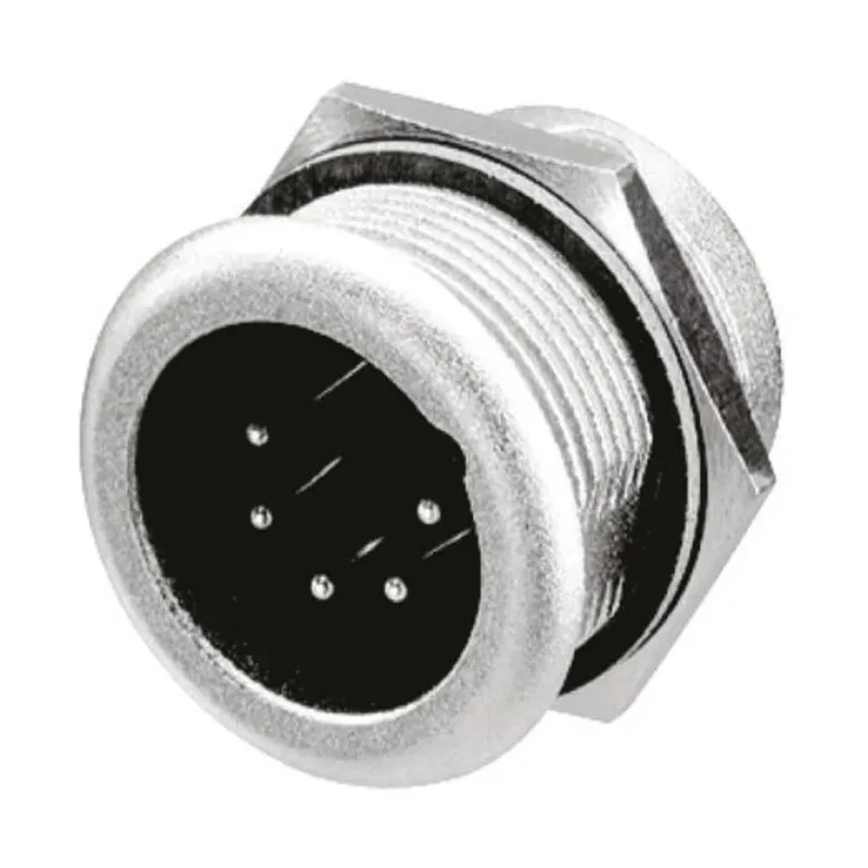 Neutrik Heavy Duty Panel XLR Connector Straight Male 5 Contacts 50V Gold over Nickel Plating NC5MPR-HD