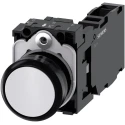Siemens SIRIUS ACT 3SU11 Series Push Button Switch, Momentary, Plate Mount, 22 mm Cutout, SPDT, 500 V 3SU1100-0AB60-1FA0
