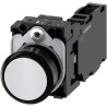 Siemens SIRIUS ACT 3SU11 Series Push Button Switch, Momentary, Plate Mount, 22 mm Cutout, SPDT, 500 V 3SU1100-0AB60-1FA0
