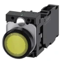 Siemens SIRIUS ACT 3SU11 Series Illuminated Push Button Switch Momentary Front Mount 22 mm Cutout SPDT 3SU1102-0AB30-1FA0