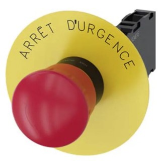 Siemens SIRIUS ACT 3SU11 Series Twist Release Emergency Stop Push Button Panel Mount 22 mm Cutout SPDT 3SU1100-1HB20-1FJ0