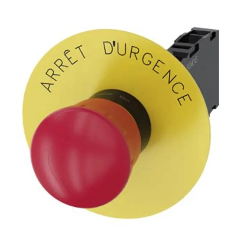 Siemens SIRIUS ACT 3SU11 Series Twist Release Emergency Stop Push Button Panel Mount 22 mm Cutout SPDT 3SU1100-1HB20-1FJ0
