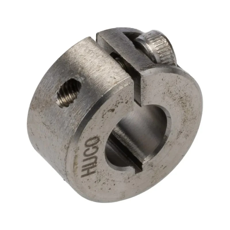 Huco Stainless Steel One Piece Shaft Collar Clamp Screw, Bore Diameter 8mm, Outside Diameter 18mm, Width 9mm 046102008